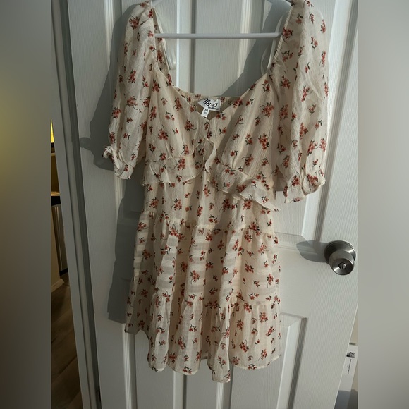 Trixxi Cream and Red Floral Dress - Picture 1 of 5